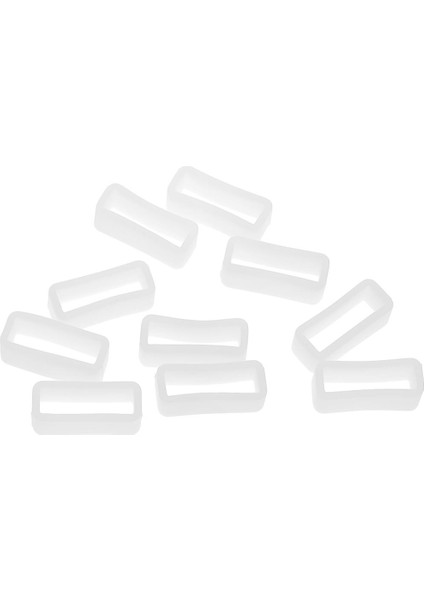 10 Paket Silikon Izle Bant Döngüler Izle Kayışı Tutucu Tutucu Beyaz 22MM (Yurt Dışından) indirimleri