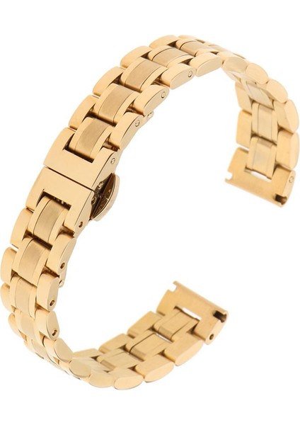 Paslanmaz Çelik Metal Iş Yedek Bilezik Kayışı Mens Womens Izle Altın 14MM (Yurt Dışından)