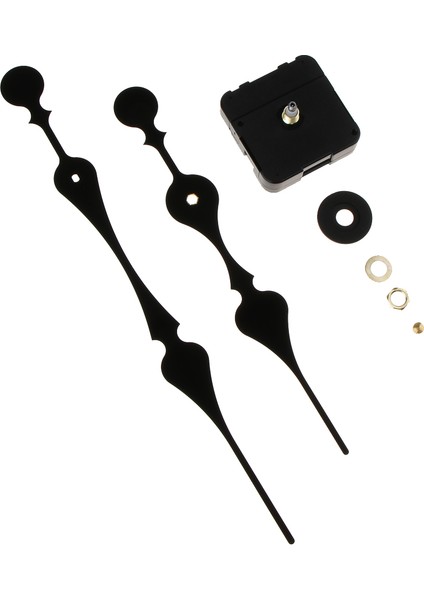 Siyah Kuvars Dıy Duvar Saati Hareket Mekanizmaları Pil Powered Tamir Parçaları (Yurt Dışından)