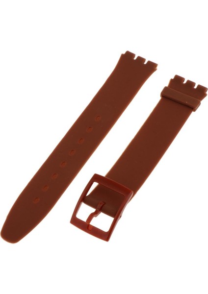 16MM Moda Unisex Silikon Su Geçirmez Spor Kordonlu Saat Kayışı Dağıtım Toka Kahverengi (Yurt Dışından)