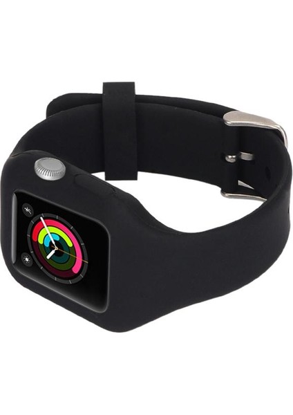 Yedek Silikon Akıllı Watch Band Spor Strap Apple Izle Için 42MM Siyah (Yurt Dışından) modelleri