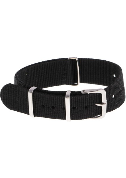 18/20/22 mm Naylon Bilek Watch Band Askı Izle Metal Çelik Toka Siyah 20MM (Yurt Dışından) fiyatları
