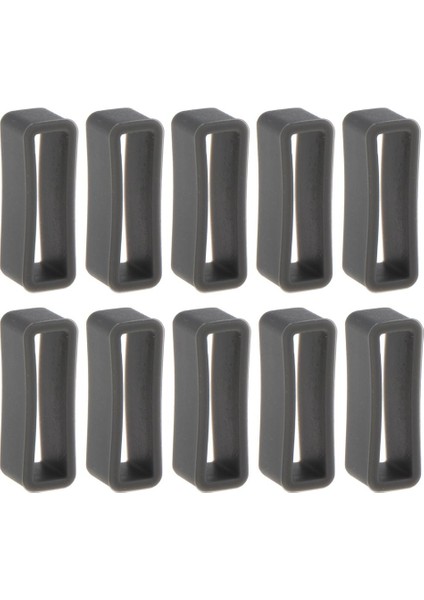 10 Adet Renkli Antislip Silikon Kauçuk Izle Bant Döngü Tutucu Kaleci 24MM Koyu Gri (Yurt Dışından) fiyatları