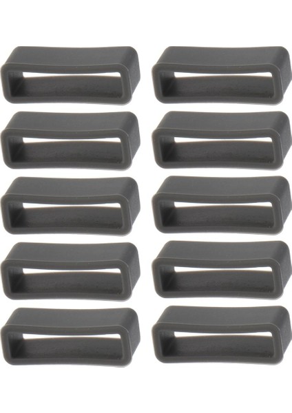 10 Adet Renkli Antislip Silikon Kauçuk Izle Bant Döngü Tutucu Kaleci 24MM Koyu Gri (Yurt Dışından) fırsatları