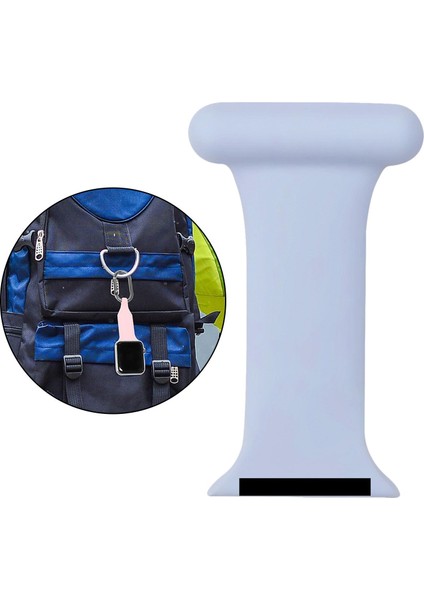 Hikers Hemşire Pin Silikon Izle Bandı Iwatch 4 Sky Blue 38 Veya 40MM Için (Yurt Dışından) indirimleri