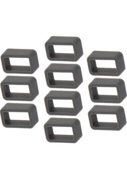10 Parça Yumuşak Silikon Spor Kemer Kauçuk Güvenli Bağlantı Elemanları 10MM Koyu Gri Koyu Gri (Yurt Dışından) indirimleri
