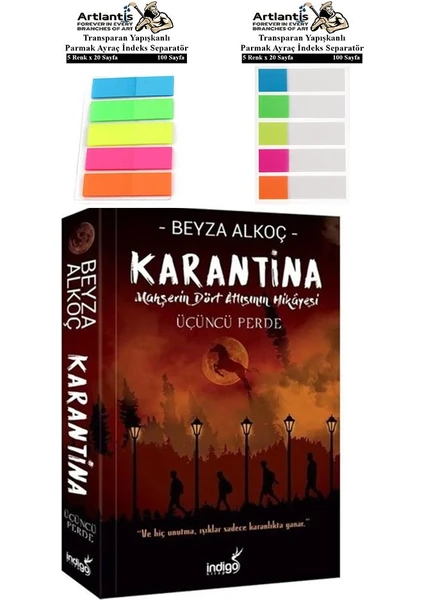 Karantina 3.perde Beyza Alkoç 320 Sayfa 1 Adet Transparan Kitap Ayraç 2 Paket Mahşerin Dört Atlısı 3 Perde