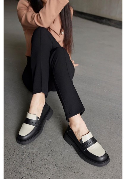 Marissa Siyah/bej Kadın Loafer