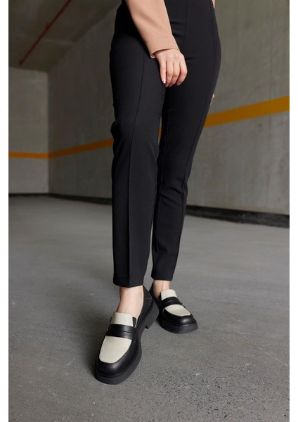 Marissa Siyah/bej Kadın Loafer fırsatları