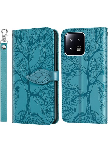 Xiaomi 13 Pro Için Kabartma Deseni Pu Kılıfı (Yurt Dışından)