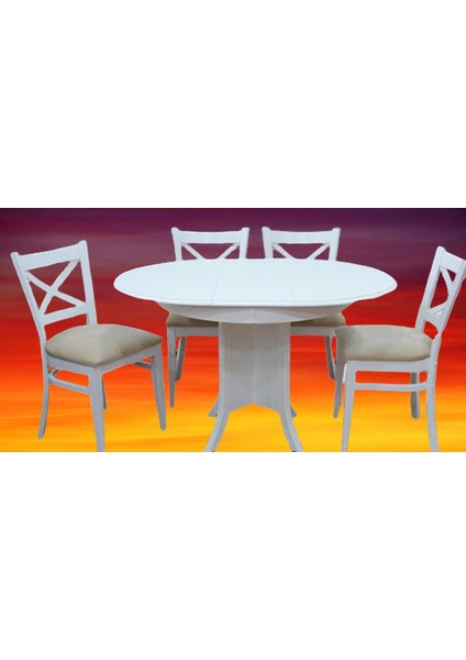 Masa 17760 ST KUTU BABA AYAK Model Tk Kayın çapraz sandalye Açılır masa beyaz fiyatları