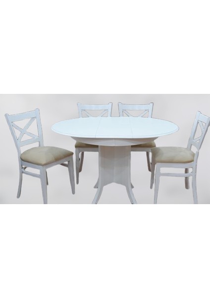 Masa 17760 ST KUTU BABA AYAK Model Tk Kayın çapraz sandalye Açılır masa beyaz fırsatları