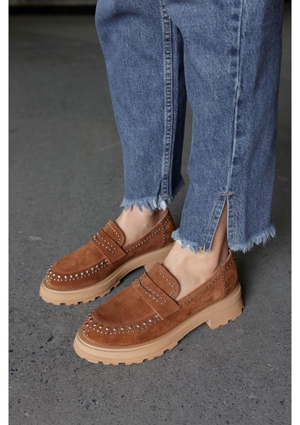 Rosy Taba Süet Troklu Kadın Loafer