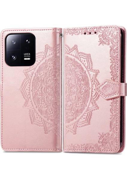 Xiaomi 13 Pro Için Mandala Deri Kılıf (Yurt Dışından)