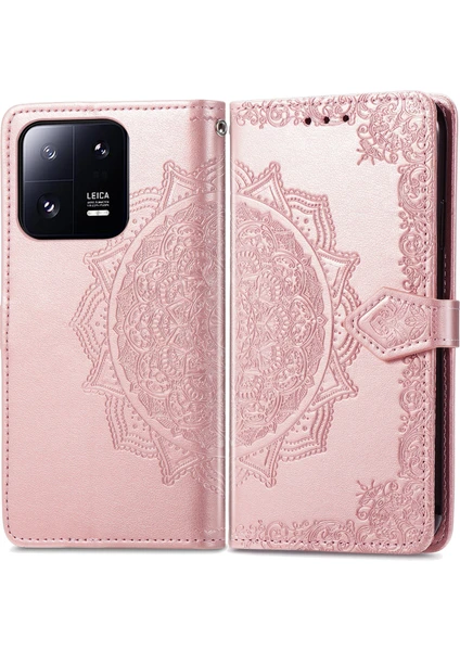 Gzplz Xiaomi 13 Pro Için Mandala Deri Kılıf (Yurt Dışından)