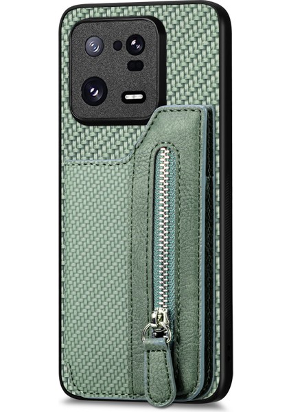 Xiaomi 13 Pro Için Karbon Fiber Fermuar Cüzdan Telefon Kılıfı (Yurt Dışından) fiyatları
