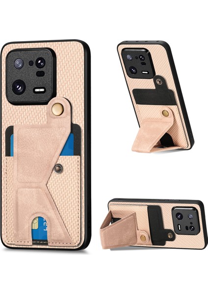Xiaomi 13 Pro Için Karbon Fiber Cüzdan Telefon Kılıfı (Yurt Dışından) modelleri