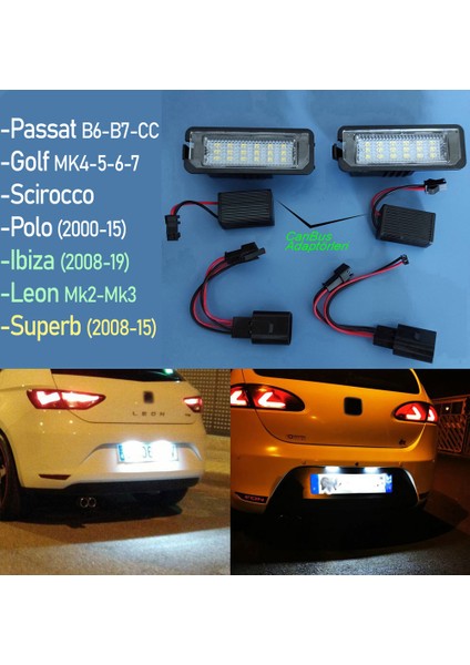 Seat Leon LED Plaka Lambası - Seat Leon Plaka Aydınlatma LED