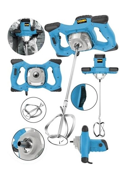 Power Tools 4300 W Kademeli Hız Ayarı Boya ve Harç Mikseri
