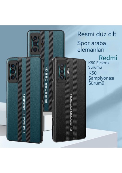 İyi Kalite Redmi K50 Oyun Versiyonu Karbon Fiber Deri Telefon Kılıfı (Yurt Dışından)