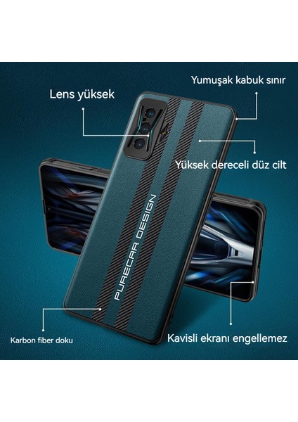 İyi Kalite Redmi K50 Oyun Versiyonu Karbon Fiber Deri Telefon Kılıfı (Yurt Dışından)