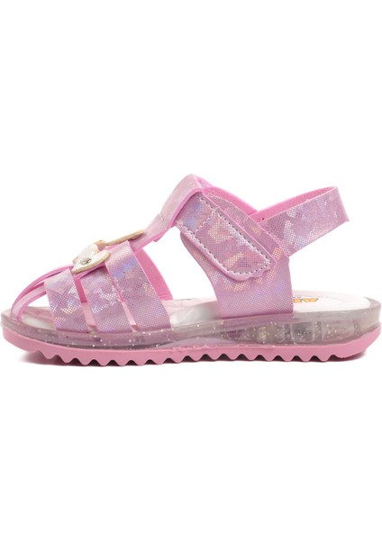 Arz 1422-B Pembe Simli Bebek Sandalet