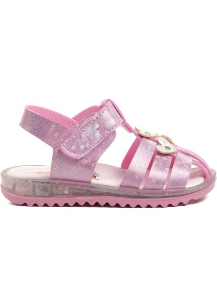 Arz 1422-B Pembe Simli Bebek Sandalet