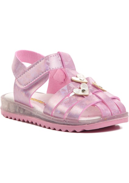 Arz 1422-B Pembe Simli Bebek Sandalet