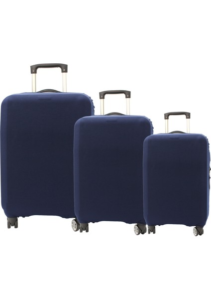 Valiz Kılıfı, Bavul Kılıfı Büyük, Orta, Kabin Boy Kılıf Seti, My Lacivert