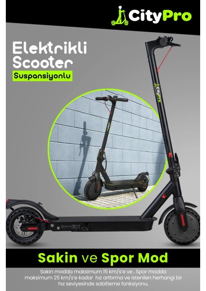 Süspansiyonlu Çift Şürüş Modlu Katlanabilir Elektrikli Scooter 261786