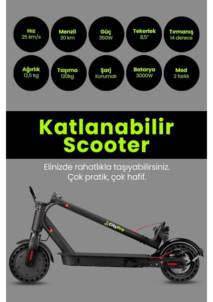 Süspansiyonlu Çift Şürüş Modlu Katlanabilir Elektrikli Scooter 261786 fırsatları