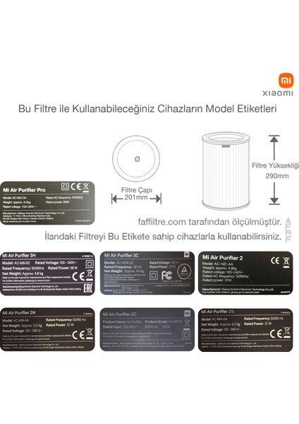 2h Xiaomi Mi Air Purifier 2h Filtre Mor Antibakteriyel