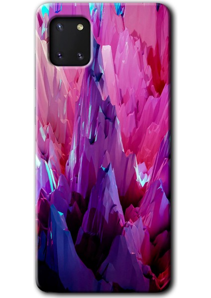 Samsung Galaxy A81 Kılıf Hd Desen Baskılı Arka Kapak + Temperli Cam - 12STRACTION Sharp
