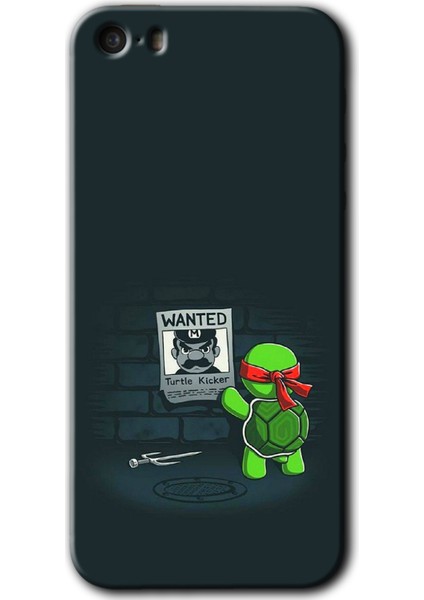 iPhone 5s Kılıf Hd Desen Baskılı Arka Kapak + Temperli Cam - Kaplumbağa Avcısı