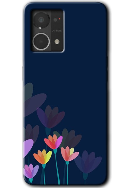 Oppo Reno 7 4g Kılıf Hd Desen Baskılı Arka Kapak - Çizim Çiçekleri