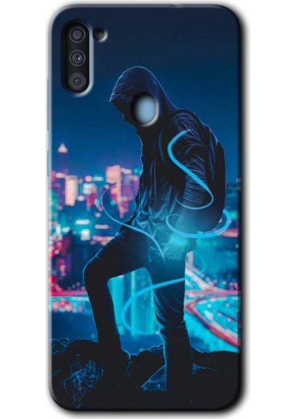 Samsung Galaxy A11 Kılıf Hd Desen Baskılı Arka Kapak + Temperli Cam - Spill Boy