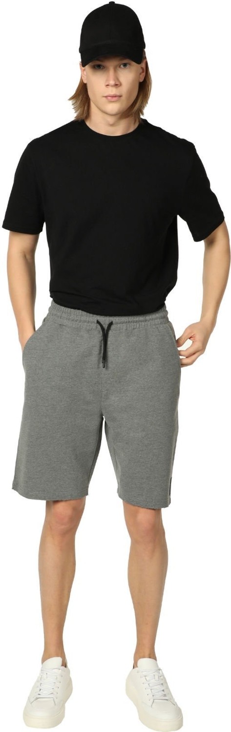 Defy's Erkek Paça Ve Etiket Detaylı Cepli Regular Fit Şort Siyah görsel 6