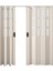 185 x 230 Beyaz Renk Camlı Çift Açılım Pvc Akordiyon Katlanır Kapı FRNAKMODEL-173 3