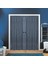 215 x 230 Antrasit Renk Camsız Çift Açılım Pvc Akordiyon Katlanır Kapı FRNAKMODEL-207 1
