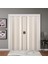 230 x 230 Beyaz Renk Camsız Çift Açılım Pvc Akordiyon Katlanır Kapı FRNAKMODEL-228 1