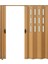 260 x 215 Meşe Renk Camlı Çift Açılım Pvc Akordiyon Katlanır Kapı FRNAKMODEL-264 4