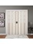 260 x 230 Beyaz Renk Camlı Çift Açılım Pvc Akordiyon Katlanır Kapı FRNAKMODEL-273 1