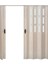230 x 215 Akçaağaç Renk Camlı Çift Açılım Pvc Akordiyon Katlanır Kapı FRNAKMODEL-221 4