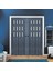 230 x 215 Antrasit Renk Camlı Çift Açılım Pvc Akordiyon Katlanır Kapı FRNAKMODEL-222 1