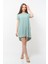 Kadın Aerobin Kumaş Yazlık Elbise Su Yeşili Rengi 3