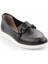 Siyah Hakiki Deri Kadın Loafer Ayakkabı K01269354603 3
