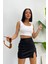 Kadın Askılı Crop Top Bluz 4