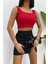Kadın Askılı Crop Top Bluz 4