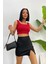 Kadın Askılı Crop Top Bluz 5