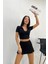 Kadın Polo Yaka Crop Bluz 4